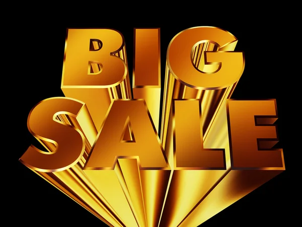Big Sale isolated over black — Stock Photo, Image