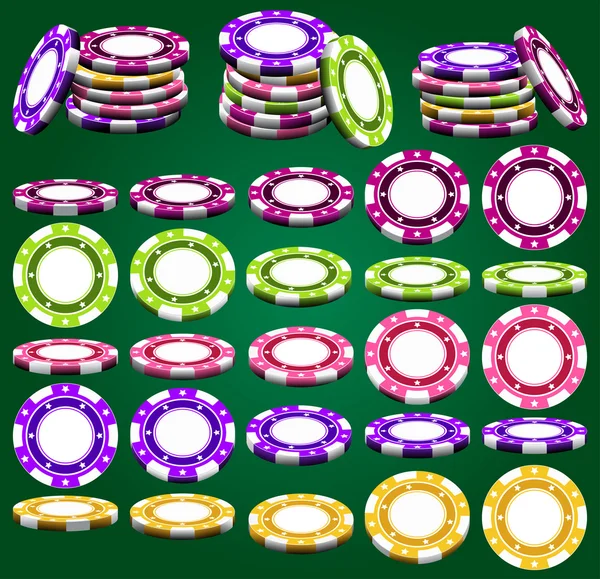 Casino-Chips — Stockvektor