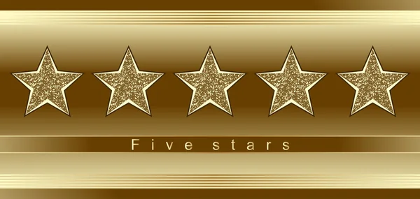 Cinco estrelas — Vetor de Stock