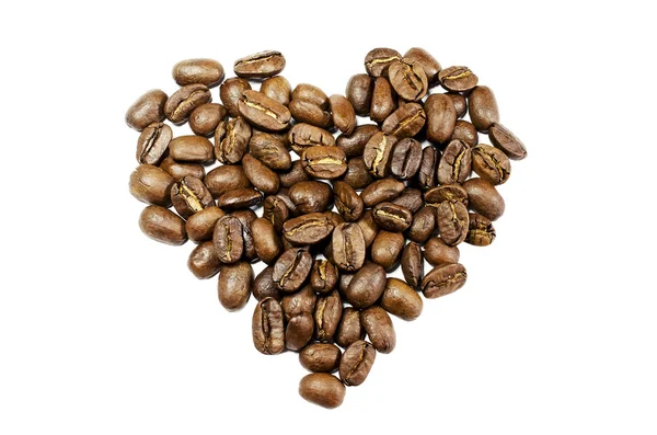 stock image Coffee beans in the shape of a heart
