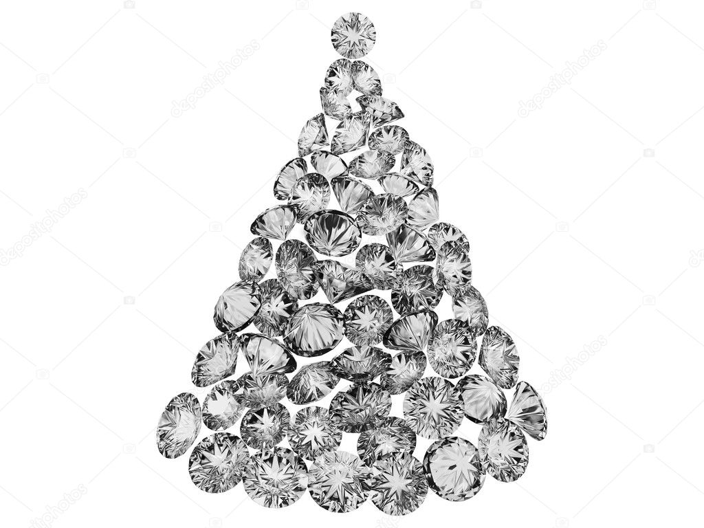 Christmas tree from diamonds