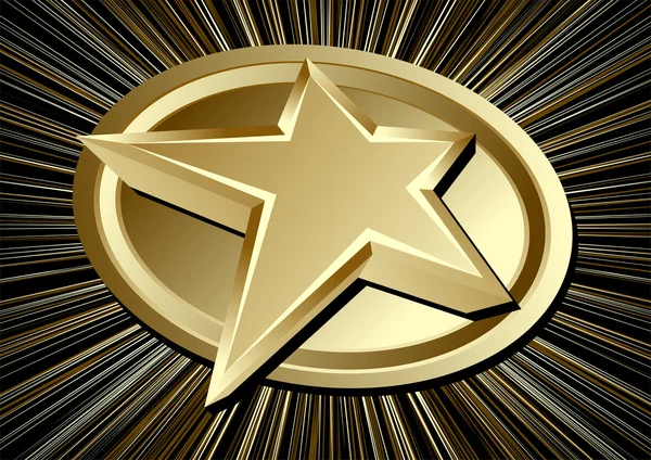 Gold star — Stock Vector