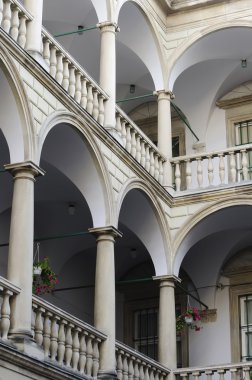 Italian courtyard (Palace Kornyakta) clipart