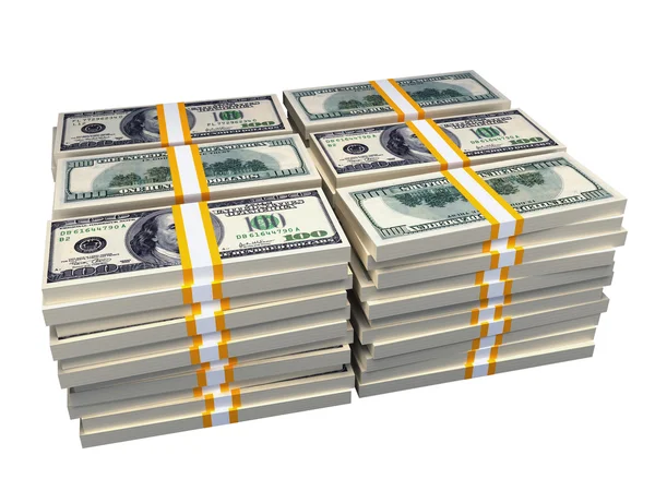 Stack of 100 dollar bills — Stock Photo, Image