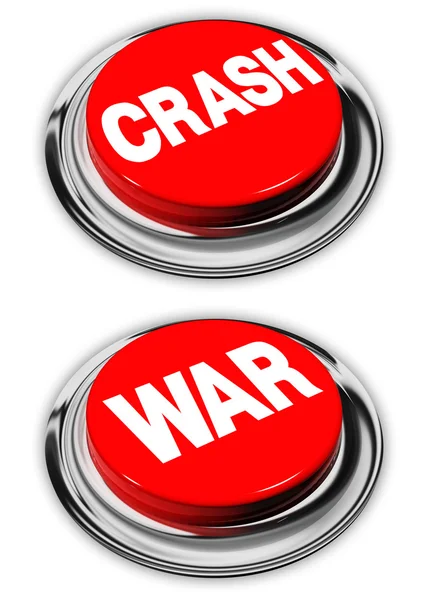 Crash and war button — Stock Photo, Image