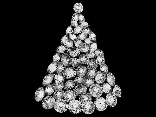 Новорічна ялинка з діамантів — стокове фото