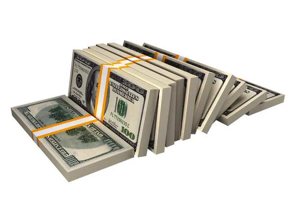 Stack of 100 dollar bills — Stock Photo, Image