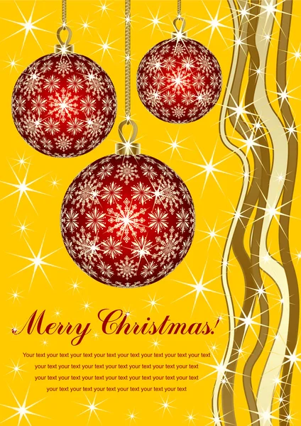 Holiday card - Merry Christmas — Stock Vector