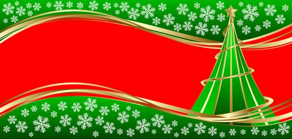 Modèle de carte de vacances Joyeux Noël et bonne année — Image vectorielle