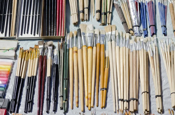 Sanatçı için fırçalar — Stok fotoğraf