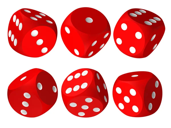 Set of red casino craps — Stock Photo, Image