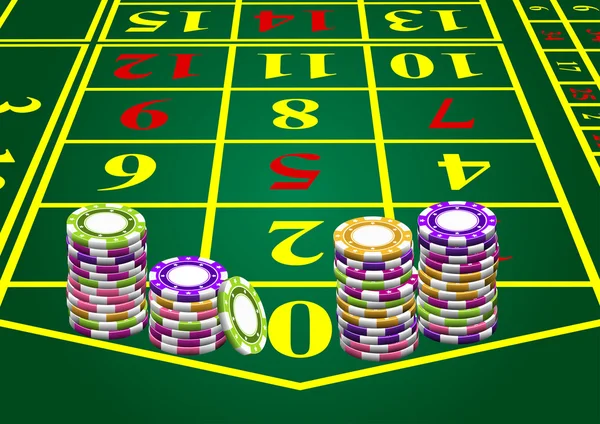 Fichas de Casino — Vector de stock