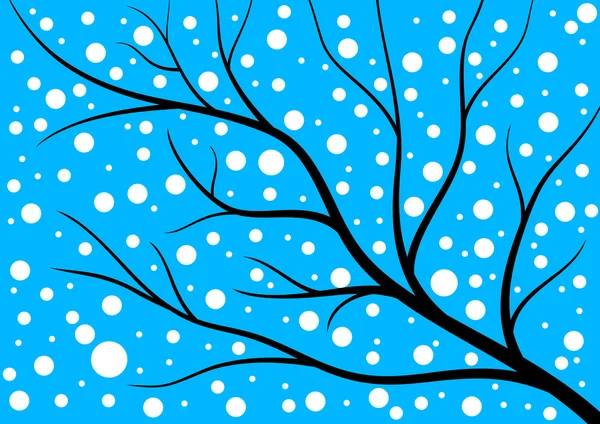 树和雪 — 图库矢量图片