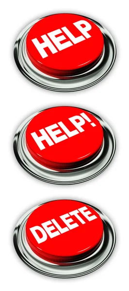 Help and delete button — Stock Photo, Image
