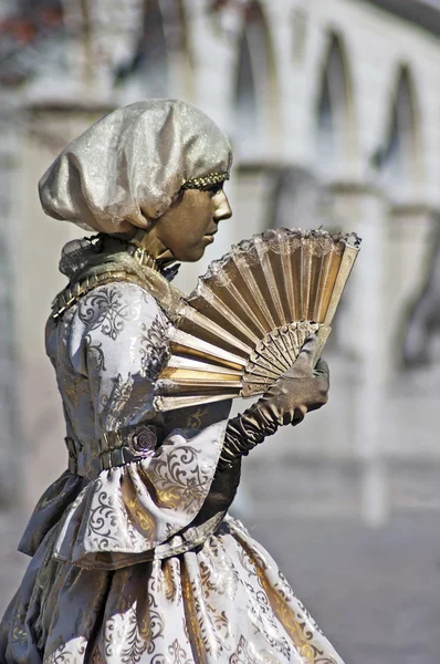Atrakcje dla turystów - pantomima na ulicach — Zdjęcie stockowe