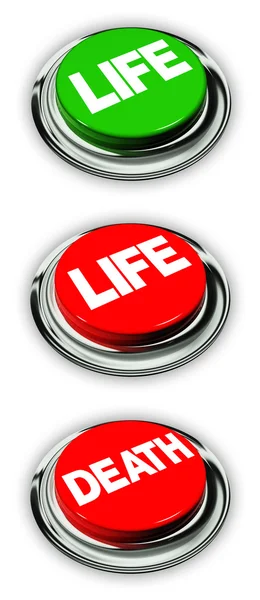 Life and death button — Stock Photo, Image