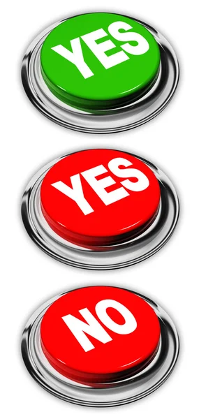 Yes and no button — Stock Photo, Image