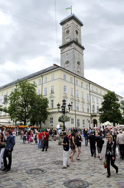 Lvov city on the eve of EURO 2012 — Stock Photo, Image