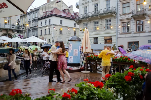 stock image Lvov city on the eve of EURO 2012