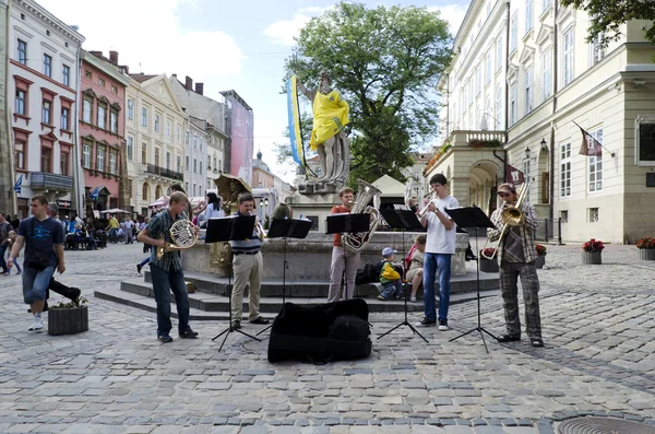 Street musicians — Stock Photo, Image