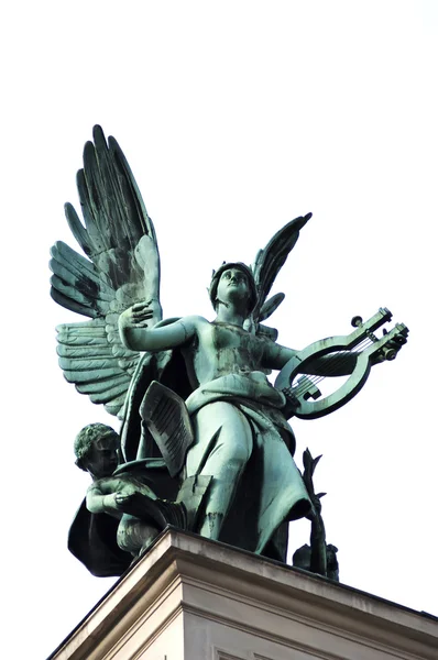 The statue symbolizes the genius of comedy — Zdjęcie stockowe