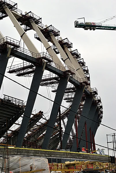 Stade olympique en construction, Kiev, Ukraine — Photo