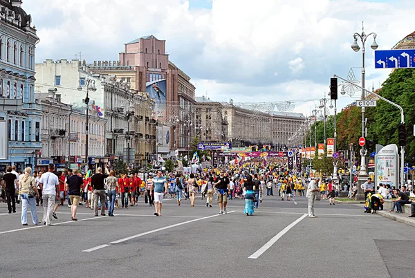 Khreshchatyk during EURO 2012 — Stock Photo, Image