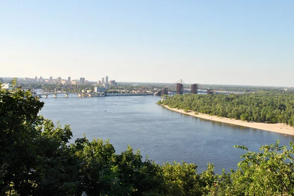 Rivière Dnipro à Kiev — Photo