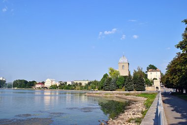 Church of Exaltation of the Holly Cross in Ternopil quay clipart