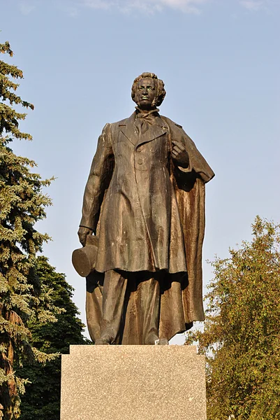 stock image Monument to A.S. Pushkin in Ternopil