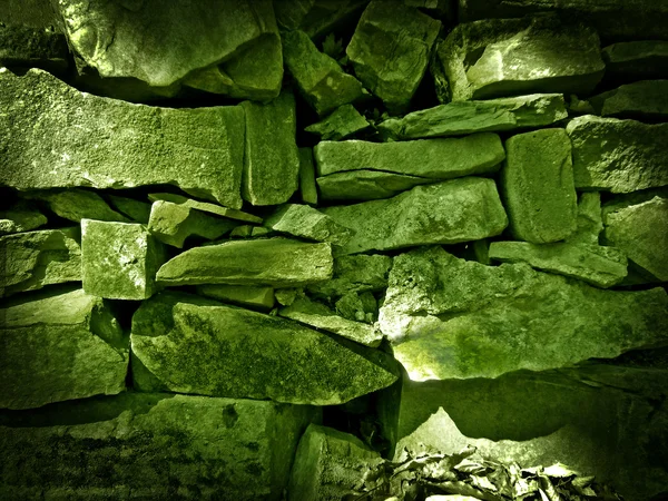 Текстура стіни з зеленого каменю Стокова Картинка