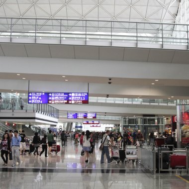 Passenger in the airport.interior of the airport. clipart