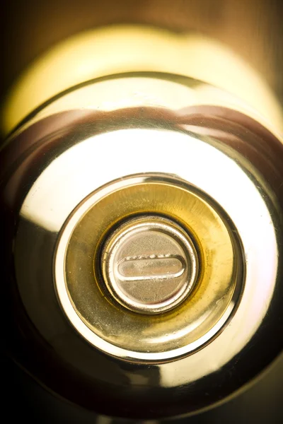 Closeup of metallic door lock — Stock Photo, Image