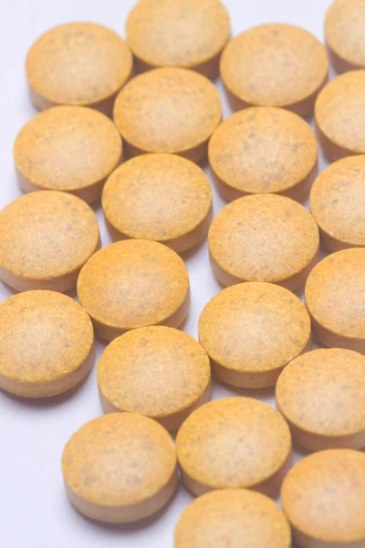 Orange Medical capsules — Stock Photo, Image