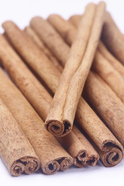 stock image Cinnamon sticks on white background