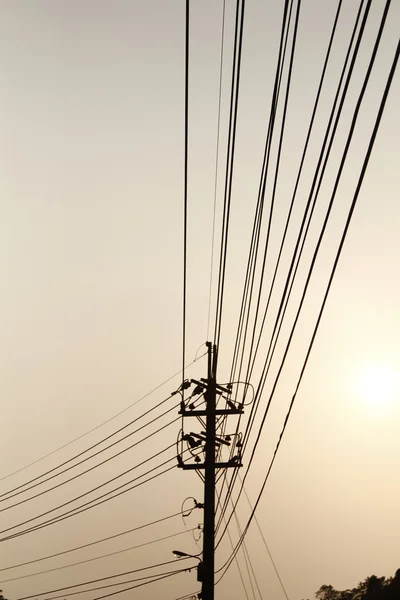 Stock image High voltage power lines