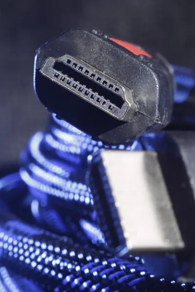 HDMI tak & kablo — Stok fotoğraf