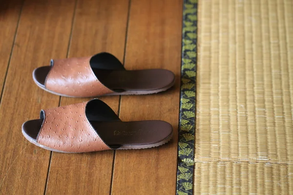 Tatami and slipper — Stock Photo, Image