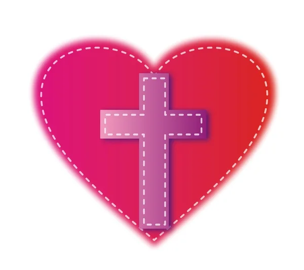 stock image Cross in the heart