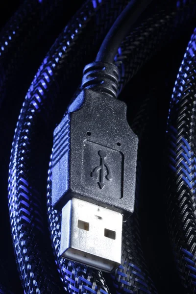 USB konektory s kabelem — Stock fotografie