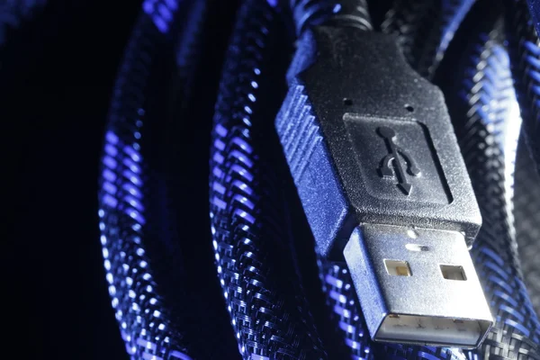 Enchufes USB con cable — Foto de Stock