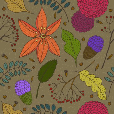 Floral seamless pattern clipart