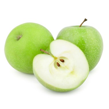 Ripe green apples clipart