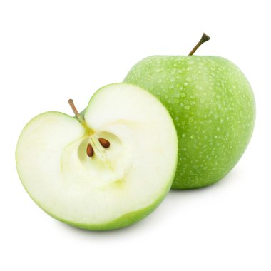 Yeşil elma izole meyve