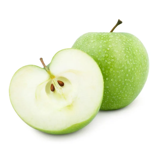 Isolated green apple fruit — Stock Photo, Image