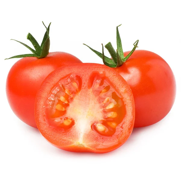 Красный томатный овощ с нарезкой — стоковое фото