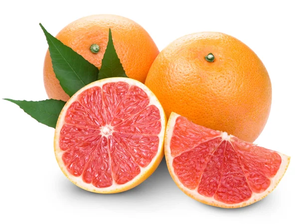 Grapefruity s detail řezu — Stock fotografie