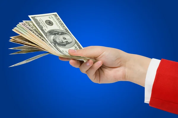 Money in a woman hand — Stock Photo, Image
