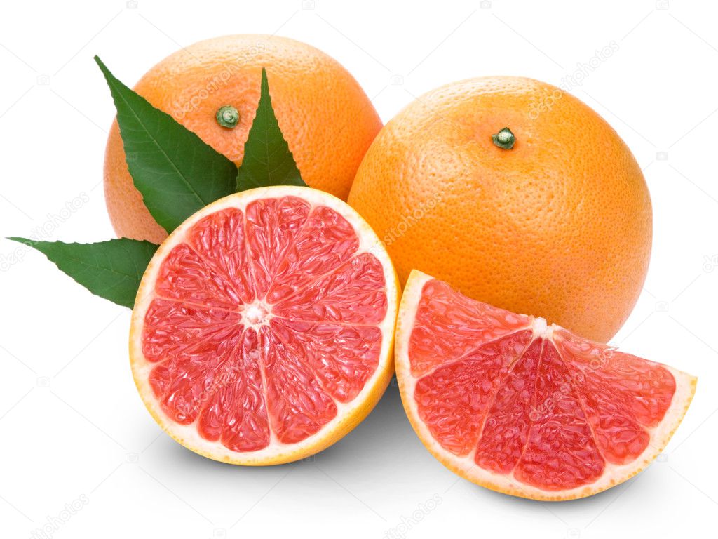 Grapefruit with slice detail