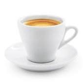 Caffe espresso izolované na bílém